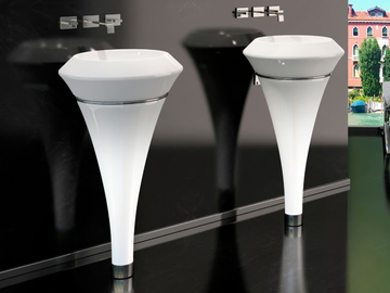 ISOLA MURANO - Freestanding round single Murano glass washbasin by Glass Design - view 2